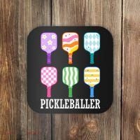 Pickleballer Pickle Baller Funny Cute Pickleball Coaster thumb 0