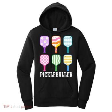 Pickleballer Pickle Baller Funny Cute Pickleball Women's Hoodie