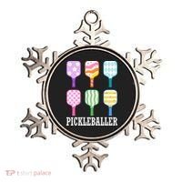Pickleballer Pickle Baller Funny Cute Pickleball Ornament thumb 0