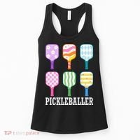 Pickleballer Pickle Baller Funny Cute Pickleball Women's Tank Top thumb 0