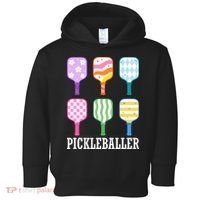 Pickleballer Pickle Baller Funny Cute Pickleball Toddler Hoodie thumb 0
