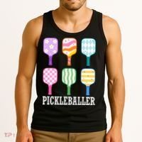 Pickleballer Pickle Baller Funny Cute Pickleball Tank Top thumb 3