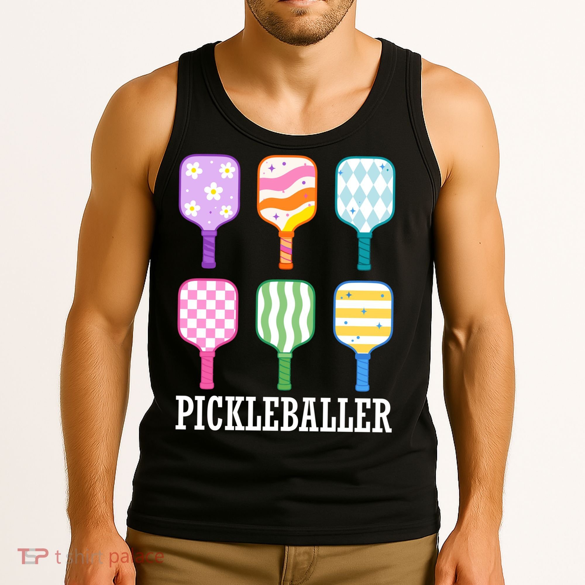 Pickleballer Pickle Baller Funny Cute Pickleball Tank Top