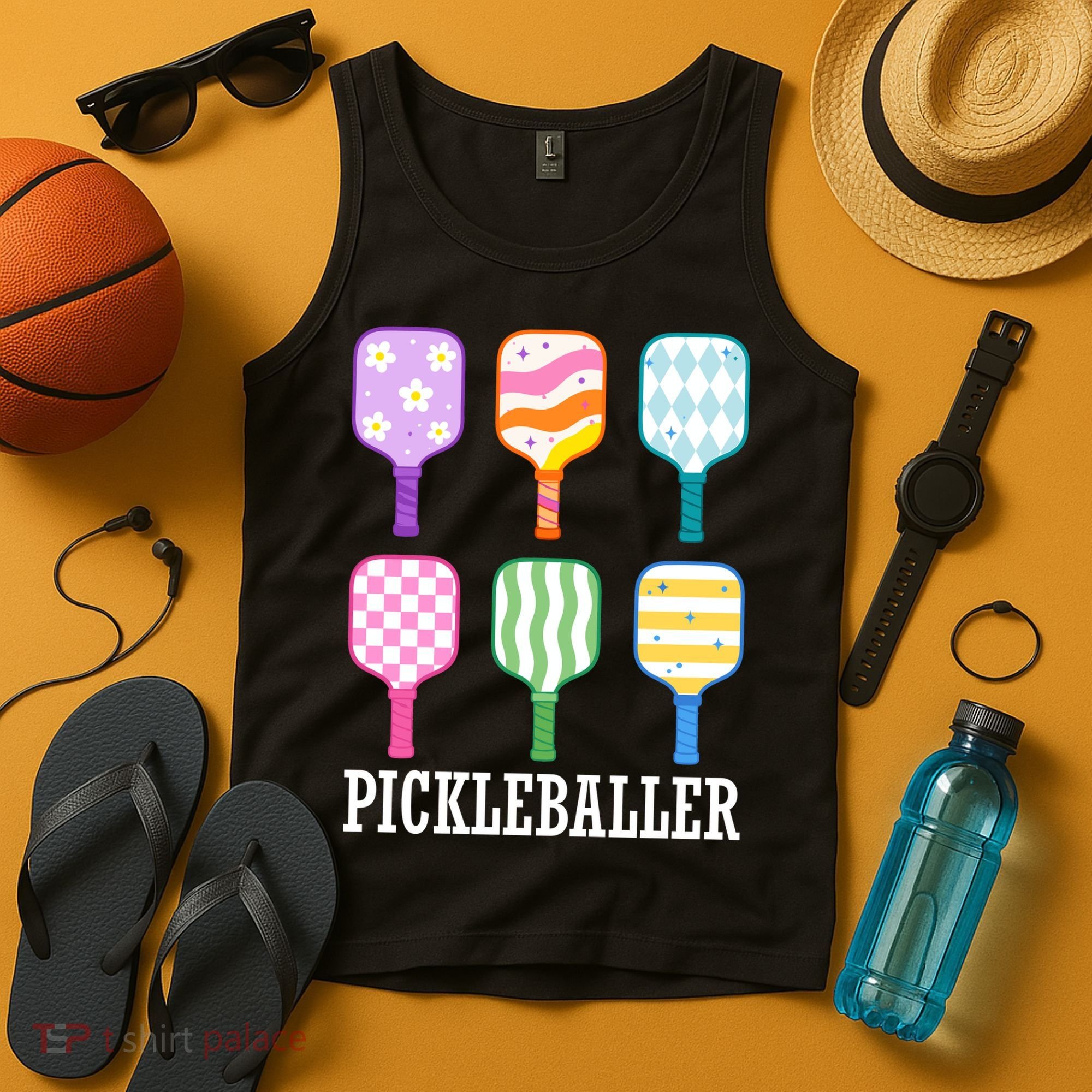 Pickleballer Pickle Baller Funny Cute Pickleball Tank Top