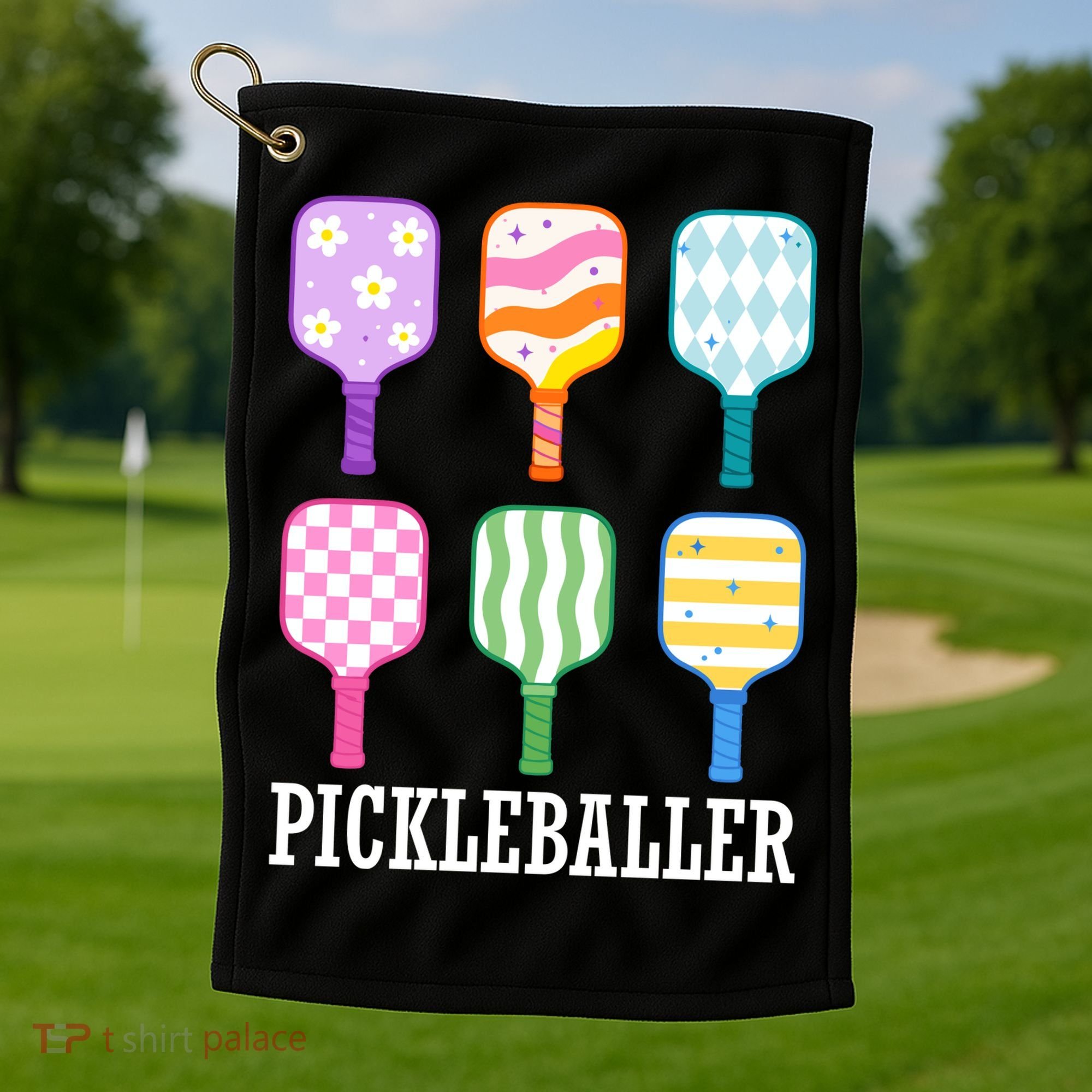 Pickleballer Pickle Baller Funny Cute Pickleball Golf Towel