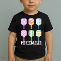 Pickleballer Pickle Baller Funny Cute Pickleball Toddler T-Shirt thumb 2