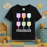 Pickleballer Pickle Baller Funny Cute Pickleball Toddler T-Shirt thumb 3