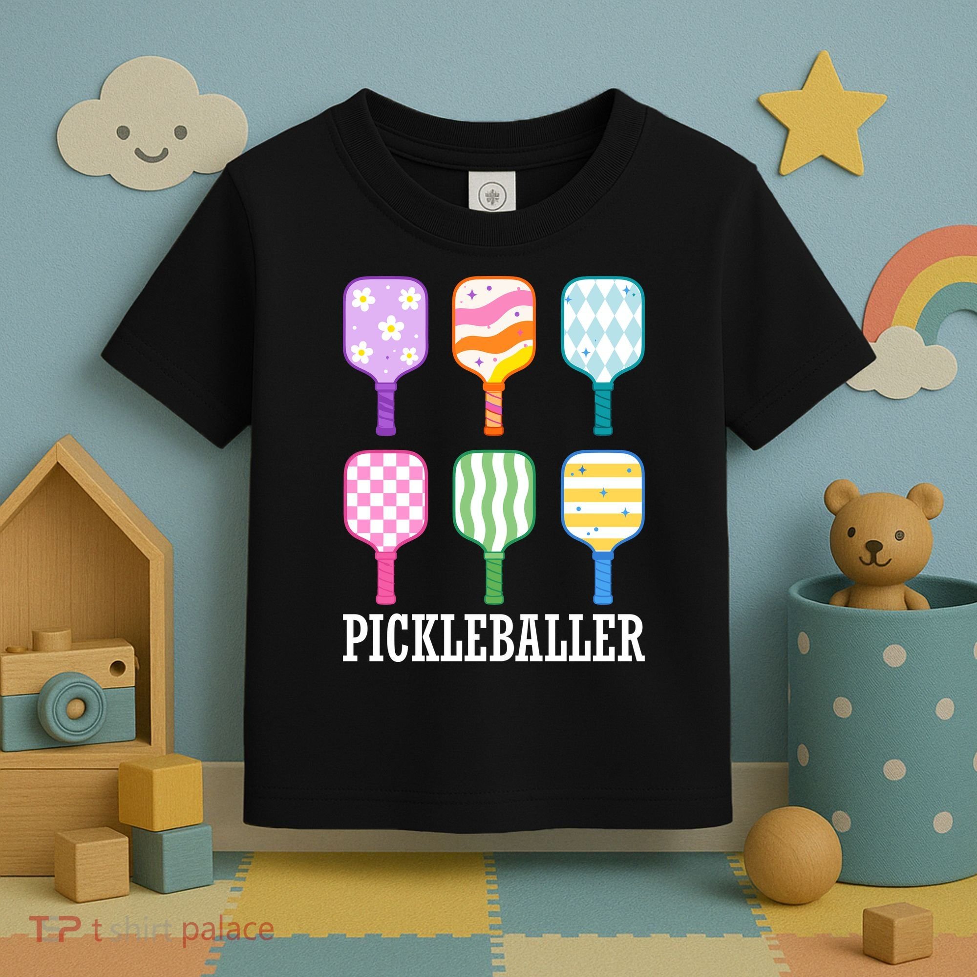 Pickleballer Pickle Baller Funny Cute Pickleball Toddler T-Shirt