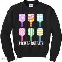 Pickleballer Pickle Baller Funny Cute Pickleball Kids Sweatshirt thumb 0