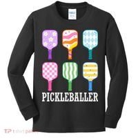 Pickleballer Pickle Baller Funny Cute Pickleball Kids Long Sleeve Shirt thumb 0