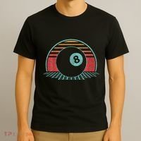 Pool Player Billiards Lover 8 Ball Retro Vintage 80s Style T-Shirt thumb 3