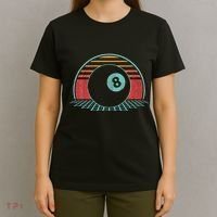 Pool Player Billiards Lover 8 Ball Retro Vintage 80s Style T-Shirt thumb 4