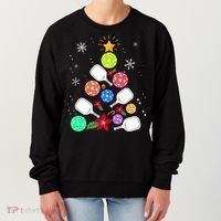 Pickleball Pickle Ball Christmas Tree Women's Sweatshirt thumb 0