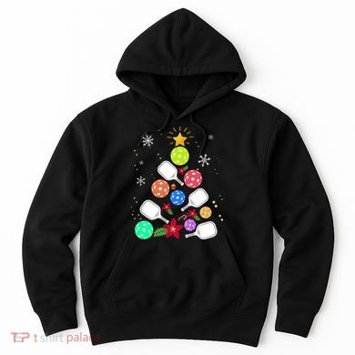 Pickleball Pickle Ball Christmas Tree Hoodie