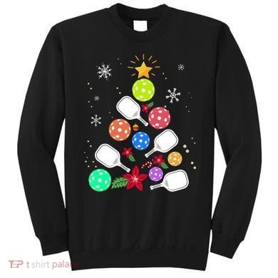 Pickleball Pickle Ball Christmas Tree Sweatshirt