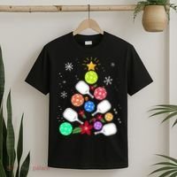 Pickleball Pickle Ball Christmas Tree T-Shirt thumb 2
