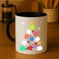Pickleball Pickle Ball Christmas Tree Coffee Mug thumb 4