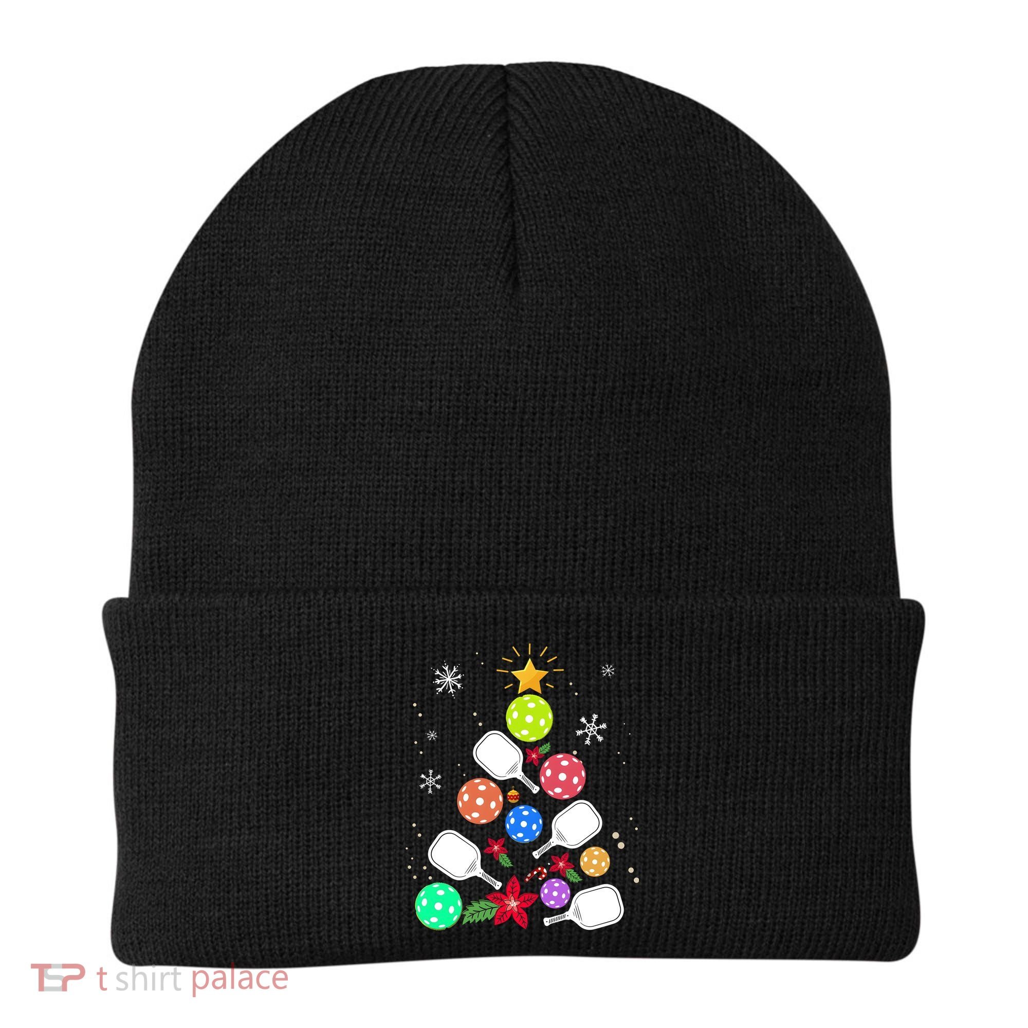 Pickleball Pickle Ball Christmas Tree Beanie