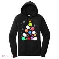 Pickleball Pickle Ball Christmas Tree Women's Hoodie thumb 0