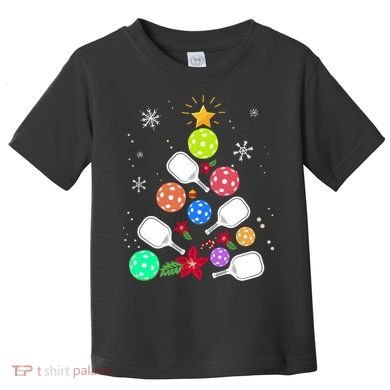 Pickleball Pickle Ball Christmas Tree Toddler T-Shirt