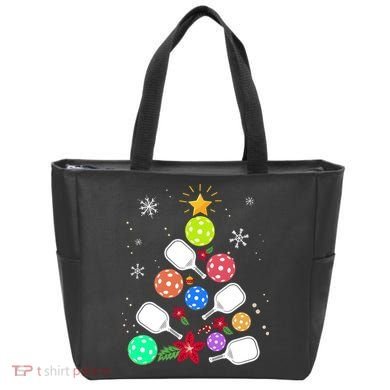 Pickleball Pickle Ball Christmas Tree Tote Bag
