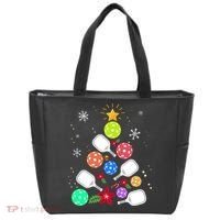 Pickleball Pickle Ball Christmas Tree Tote Bag thumb 0