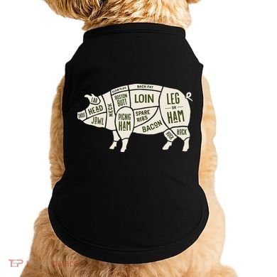 Pig & Pork Butcher Diagram Bacon Lover Doggie Tank