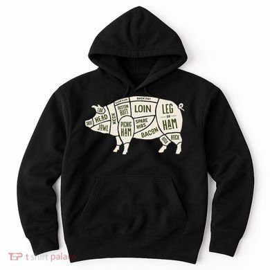 Pig & Pork Butcher Diagram Bacon Lover Hoodie