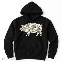 Pig & Pork Butcher Diagram Bacon Lover Hoodie thumb 0