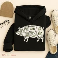 Pig & Pork Butcher Diagram Bacon Lover Hoodie thumb 4