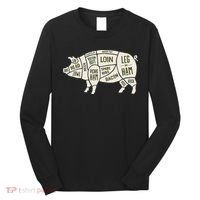 Pig & Pork Butcher Diagram Bacon Lover Long Sleeve Shirt thumb 0