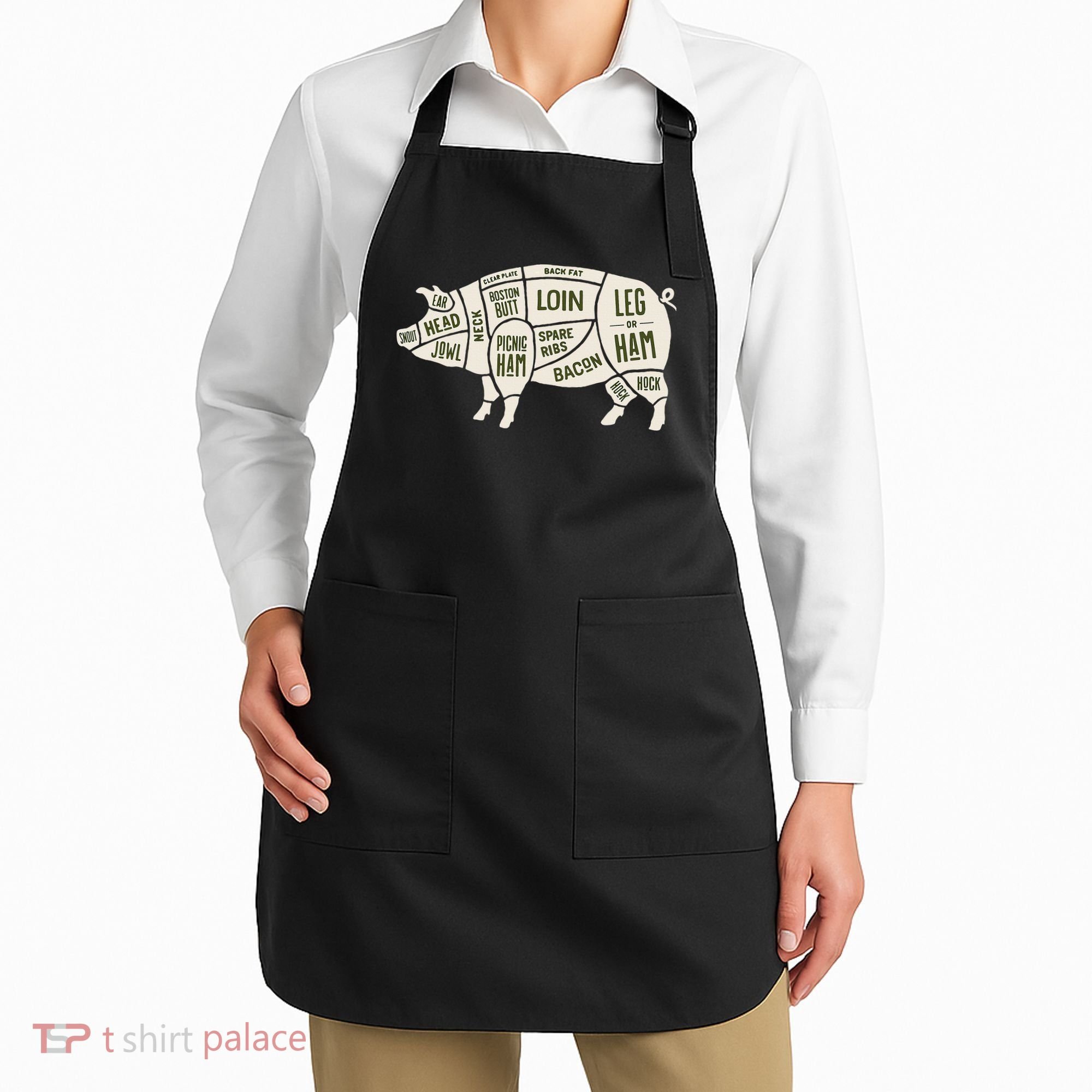 Pig & Pork Butcher Diagram Bacon Lover Apron
