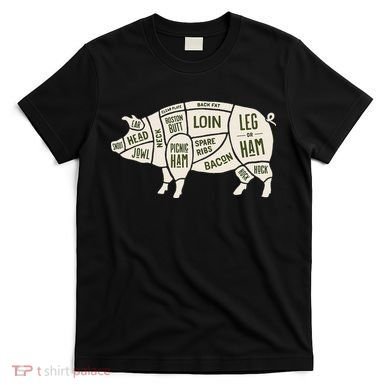 Pig & Pork Butcher Diagram Bacon Lover T-Shirt