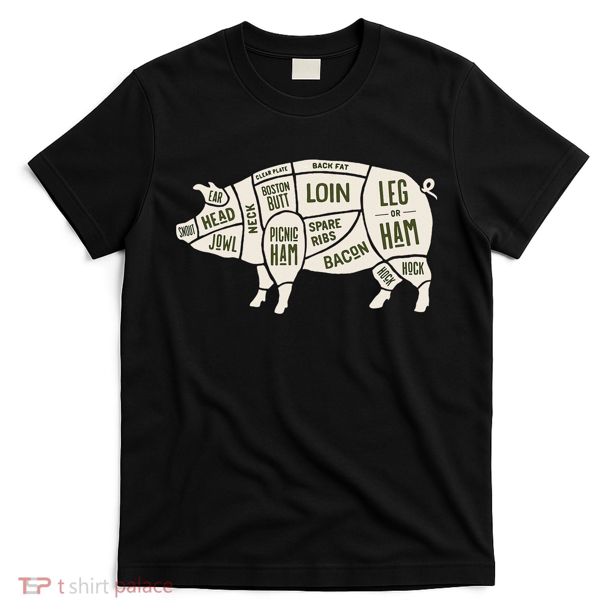 Pig & Pork Butcher Diagram Bacon Lover T-Shirt