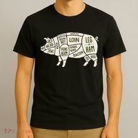Pig & Pork Butcher Diagram Bacon Lover T-Shirt thumb 3