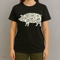 Pig & Pork Butcher Diagram Bacon Lover T-Shirt thumb 4