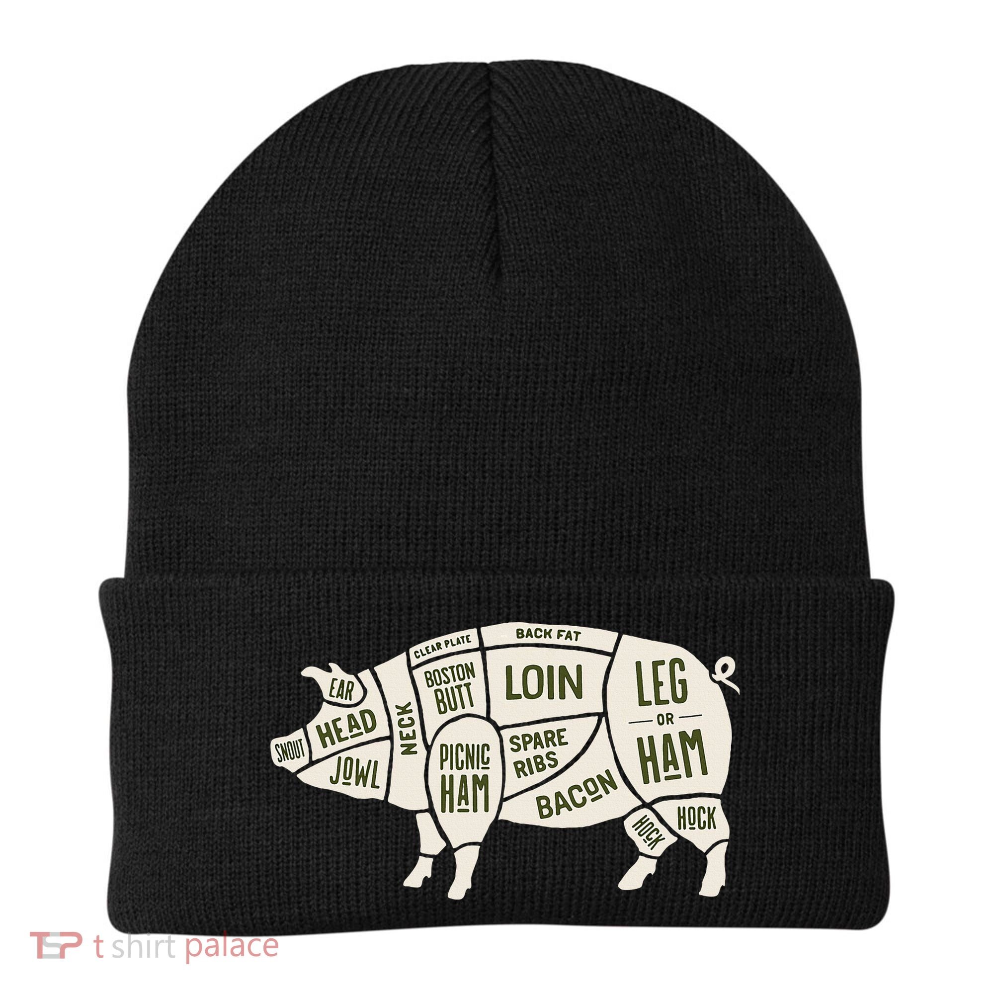 Pig & Pork Butcher Diagram Bacon Lover Beanie