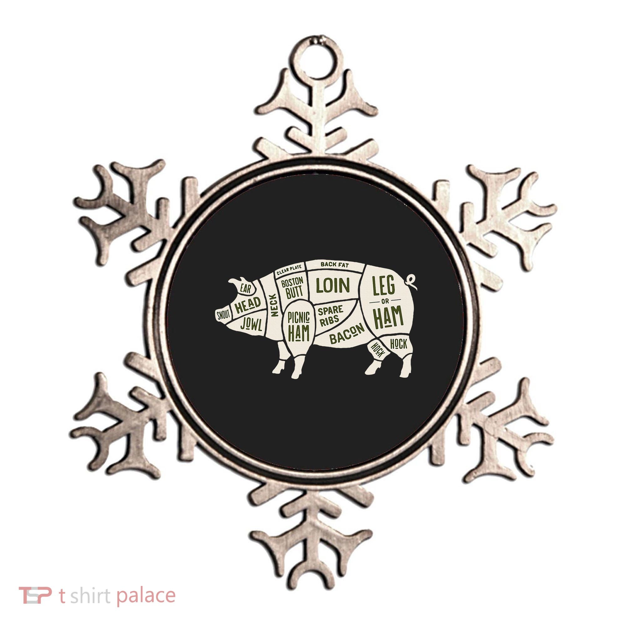 Pig & Pork Butcher Diagram Bacon Lover Ornament