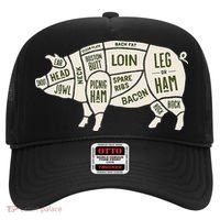 Pig & Pork Butcher Diagram Bacon Lover Hat thumb 0