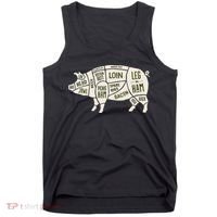 Pig & Pork Butcher Diagram Bacon Lover Tank Top thumb 0