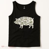 Pig & Pork Butcher Diagram Bacon Lover Tank Top thumb 2