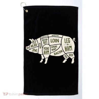 Pig & Pork Butcher Diagram Bacon Lover Golf Towel