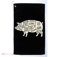 Pig & Pork Butcher Diagram Bacon Lover Golf Towel thumb 0