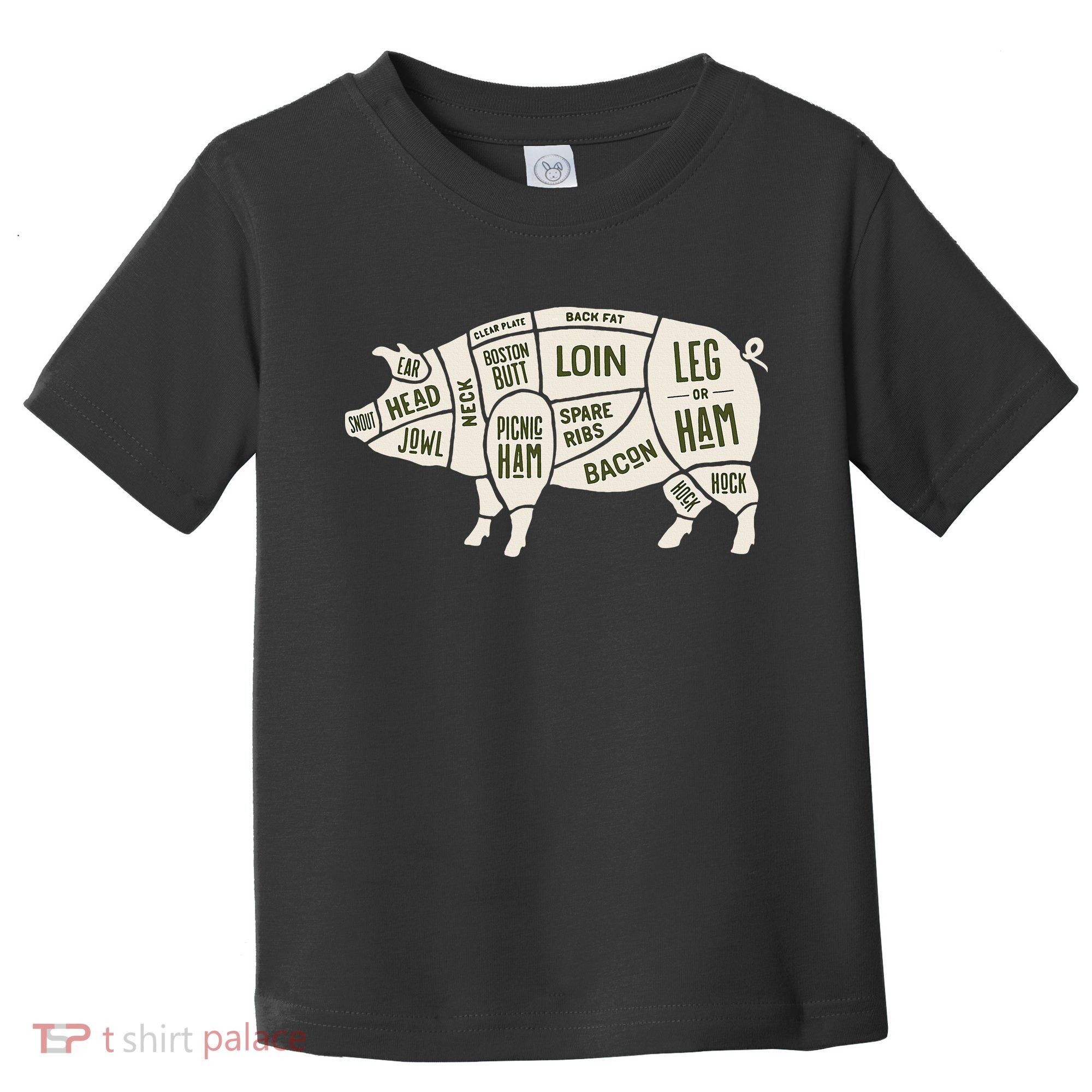 Pig & Pork Butcher Diagram Bacon Lover Toddler T-Shirt