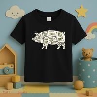 Pig & Pork Butcher Diagram Bacon Lover Toddler T-Shirt thumb 3