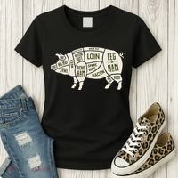 Pig & Pork Butcher Diagram Bacon Lover Women's T-Shirt thumb 3