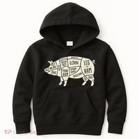 Pig & Pork Butcher Diagram Bacon Lover Kids Hoodie thumb 0
