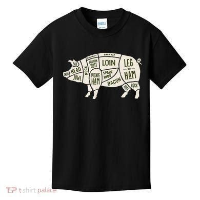 Pig & Pork Butcher Diagram Bacon Lover Kids T-Shirt