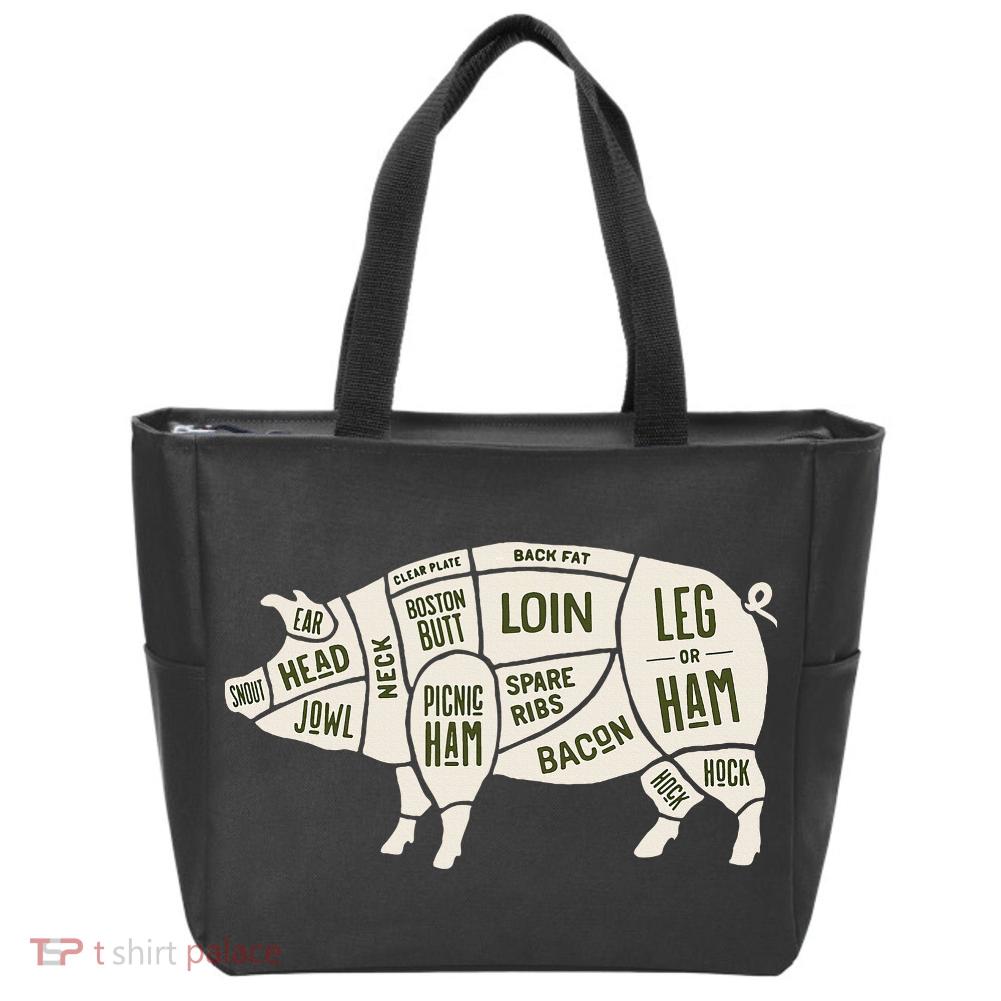 Pig & Pork Butcher Diagram Bacon Lover Tote Bag