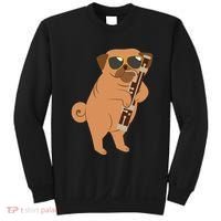Pug Playing Bassoon Player Dog Bassoonist Musician Sweatshirt thumb 0